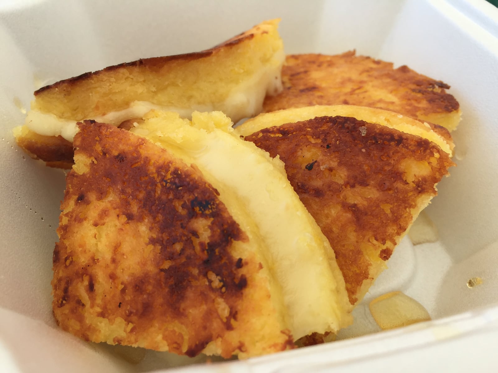 El Meson's fleet of XPress food trucks offers a delightful bounty of delicious Latin American cuisine. You haven't lived until you've tried the arepas, which are sweet corn cakes with melty cheese.