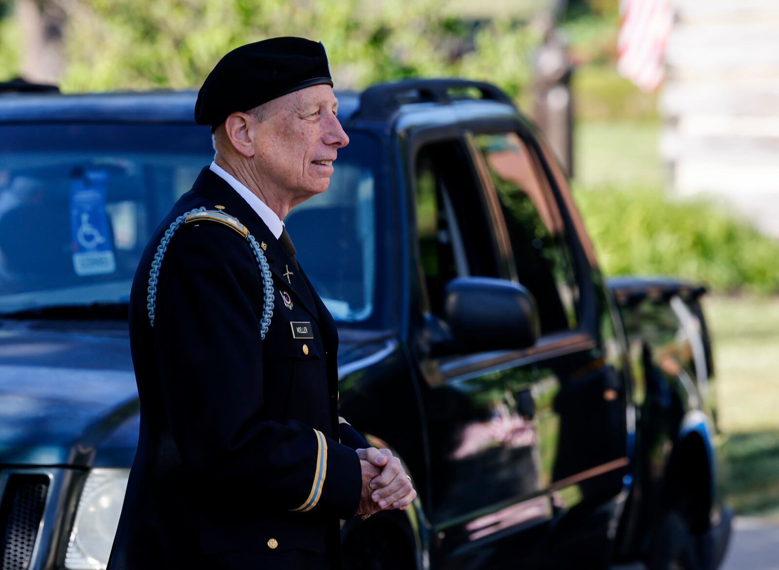 Retired Army Lt. Col. William Moeller served as Grand Marshal at Hamilton's Memorial Day Parade was held Monday, May 29, 2023 in Hamilton. NICK GRAHAM/STAFF