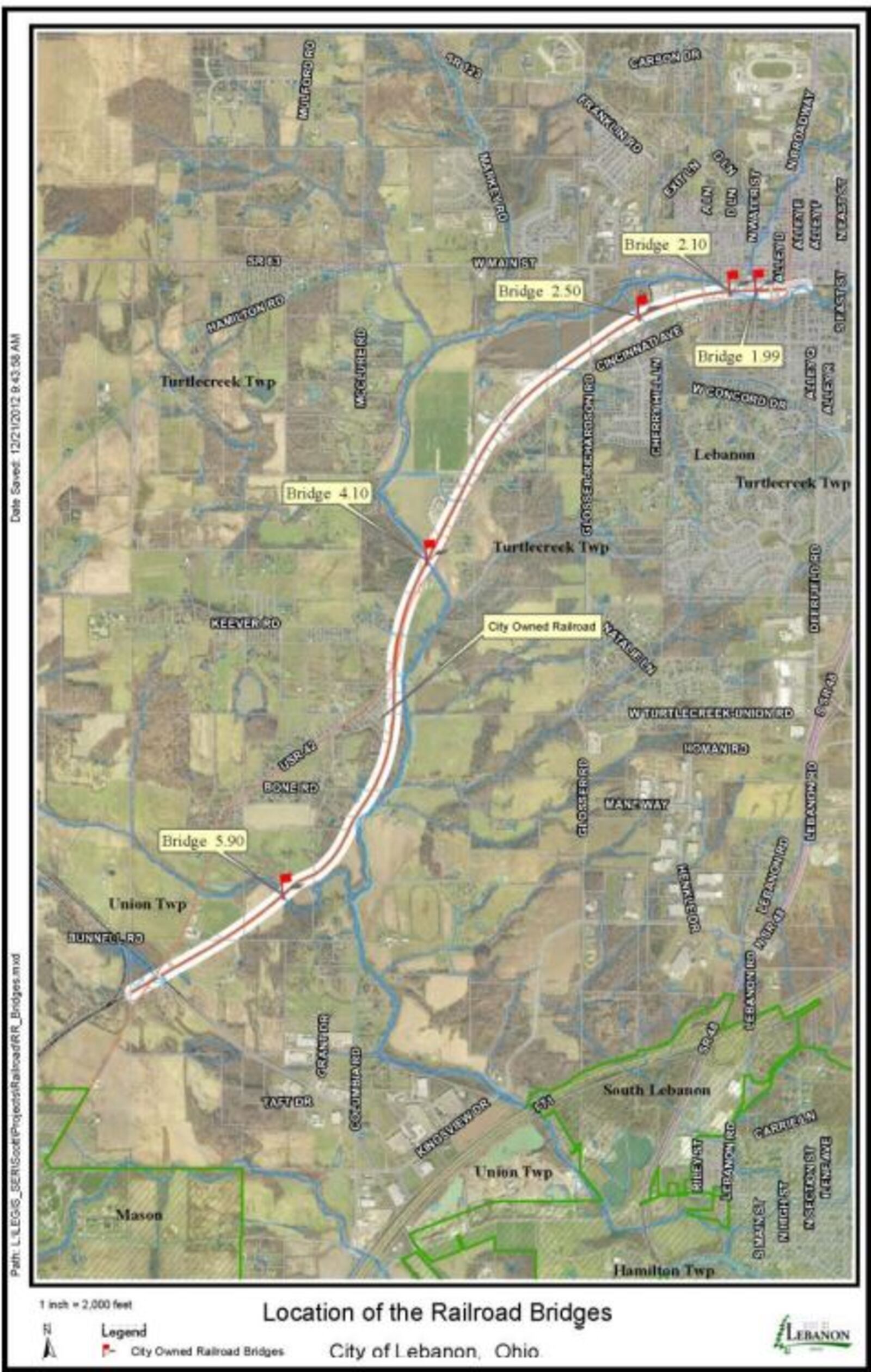 This is the rail line that is owned by the city of Lebanon that the Lebanon, Mason & Monroe Railway uses. The city and LM&M are working out another multi-year agreement. CONTRIBUTED/CITY OF LEBANON