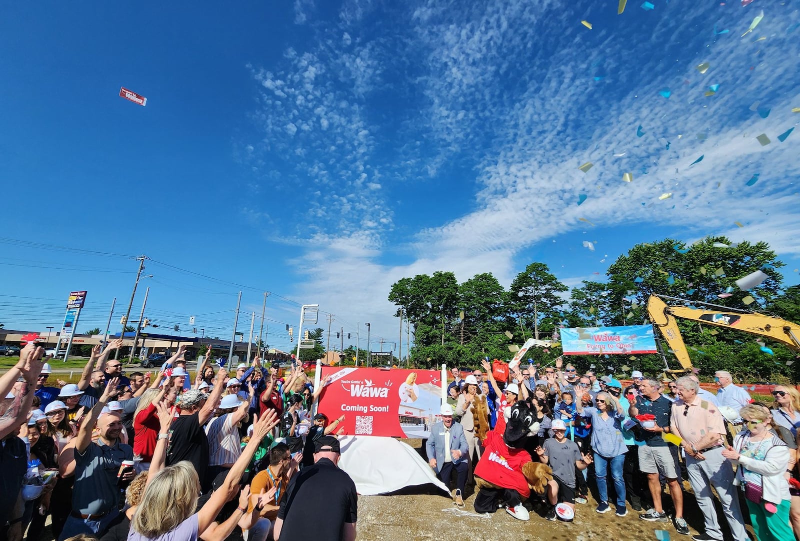 Wawa hosted a groundbreaking event to officially launch construction of its first store in Ohio at 5308 Fields Ertel Road in Deerfield Township Thursday, June 6, 2024. NICK GRAHAM/STAFF