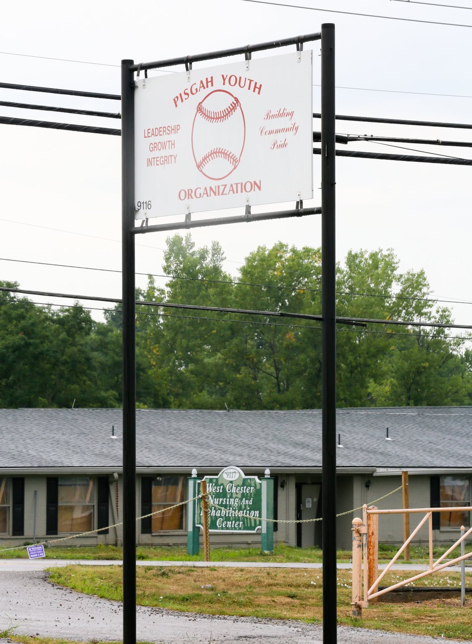 The Pisgah Youth Baseball league fields sit across Cincinnati Columbus Road from a proposed drug rehab center in West Chester. Citizens have been coming to trustee meetings for months arguing for and against the proposed center. GREG LYNCH / STAFF