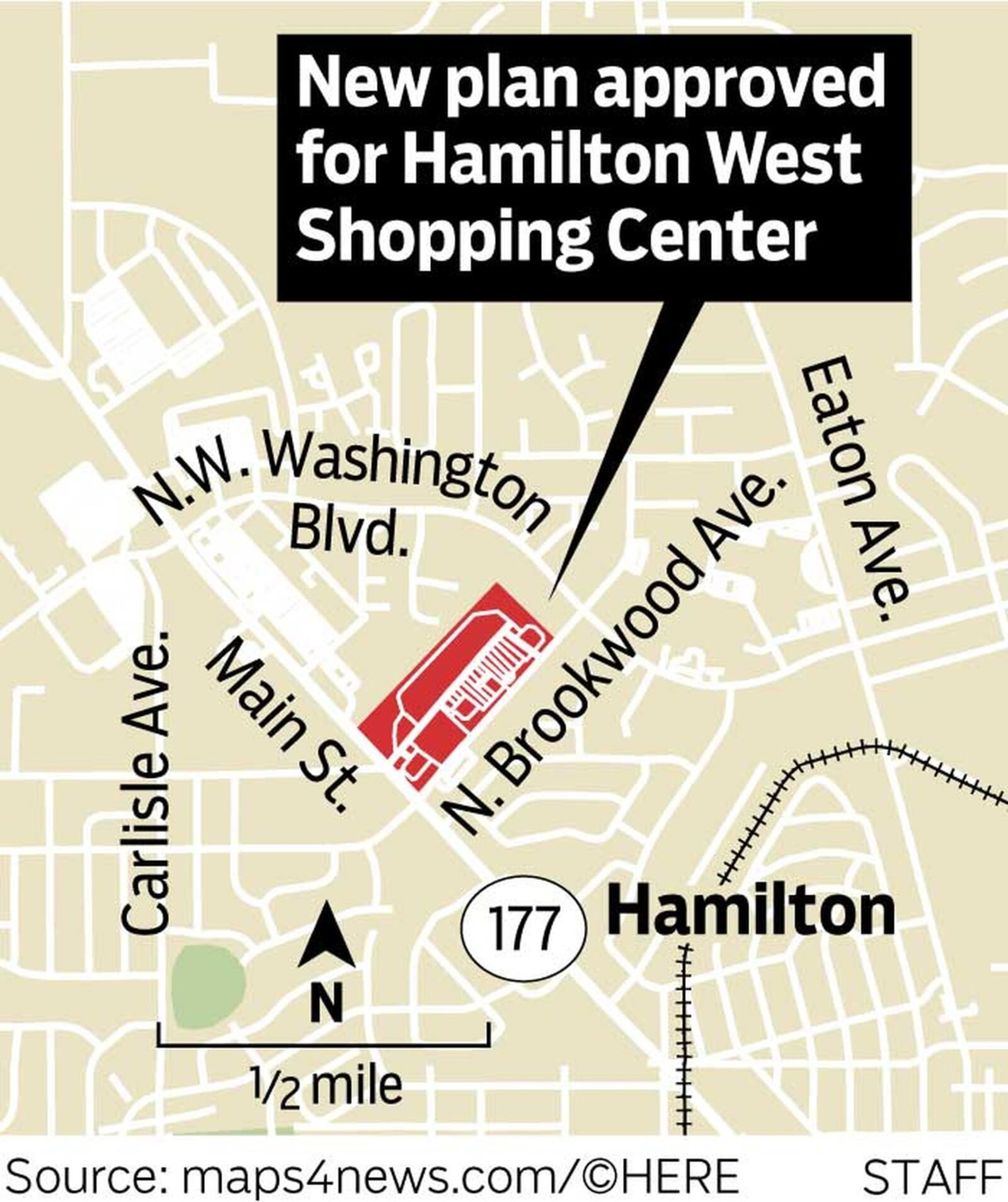 The Hamilton West Shopping Center, whose development plan first was approved in 1965, had a new plan for its redevelopment approved Monday by the Hamilton Planning Commission. People agree the property is important to development in the city, but disagreed about whether the plan in play is the most helpful for the area. 