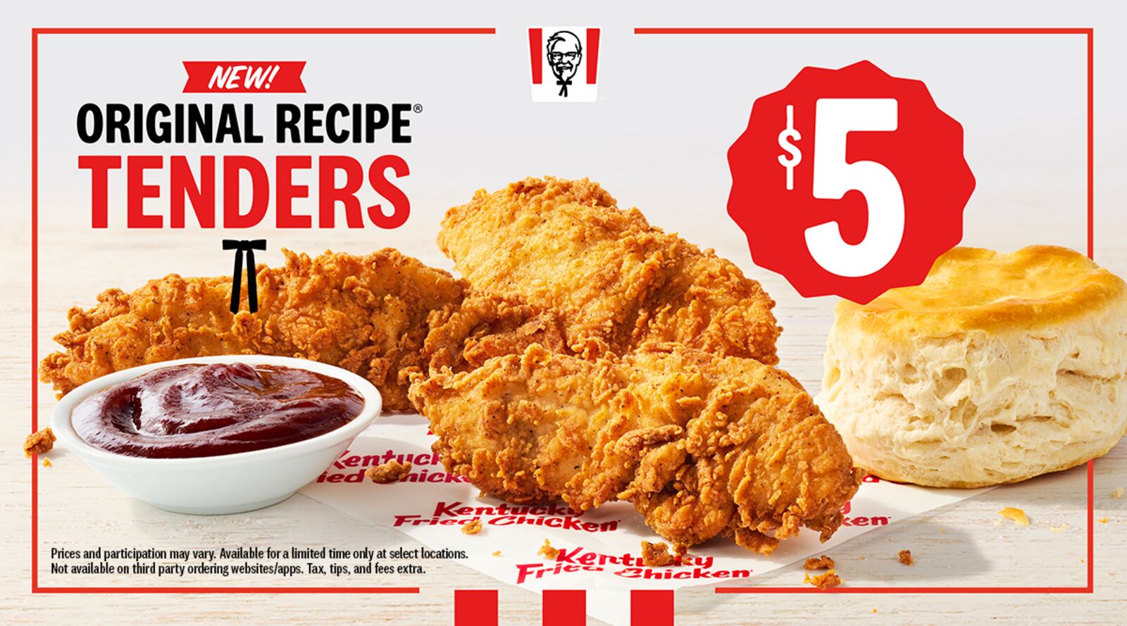 Attention all chicken lovers! KFC is testing its new Original Recipe chicken tenders in select restaurants south of the Dayton-area (CONTRIBUTED PHOTO).