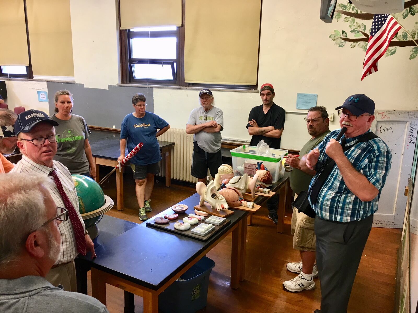 The public was allowed into Butler County’s oldest school for the last time Saturday as almost everything was up for auction in the old Middletown High School. Dozens filed through during the day - many of them graduates of the historic school, which in recent years had served as the city schools’ middle school. The school, which opened in 1923, will soon be demolished.(Photo by Michael D. Clark/Journal-News)