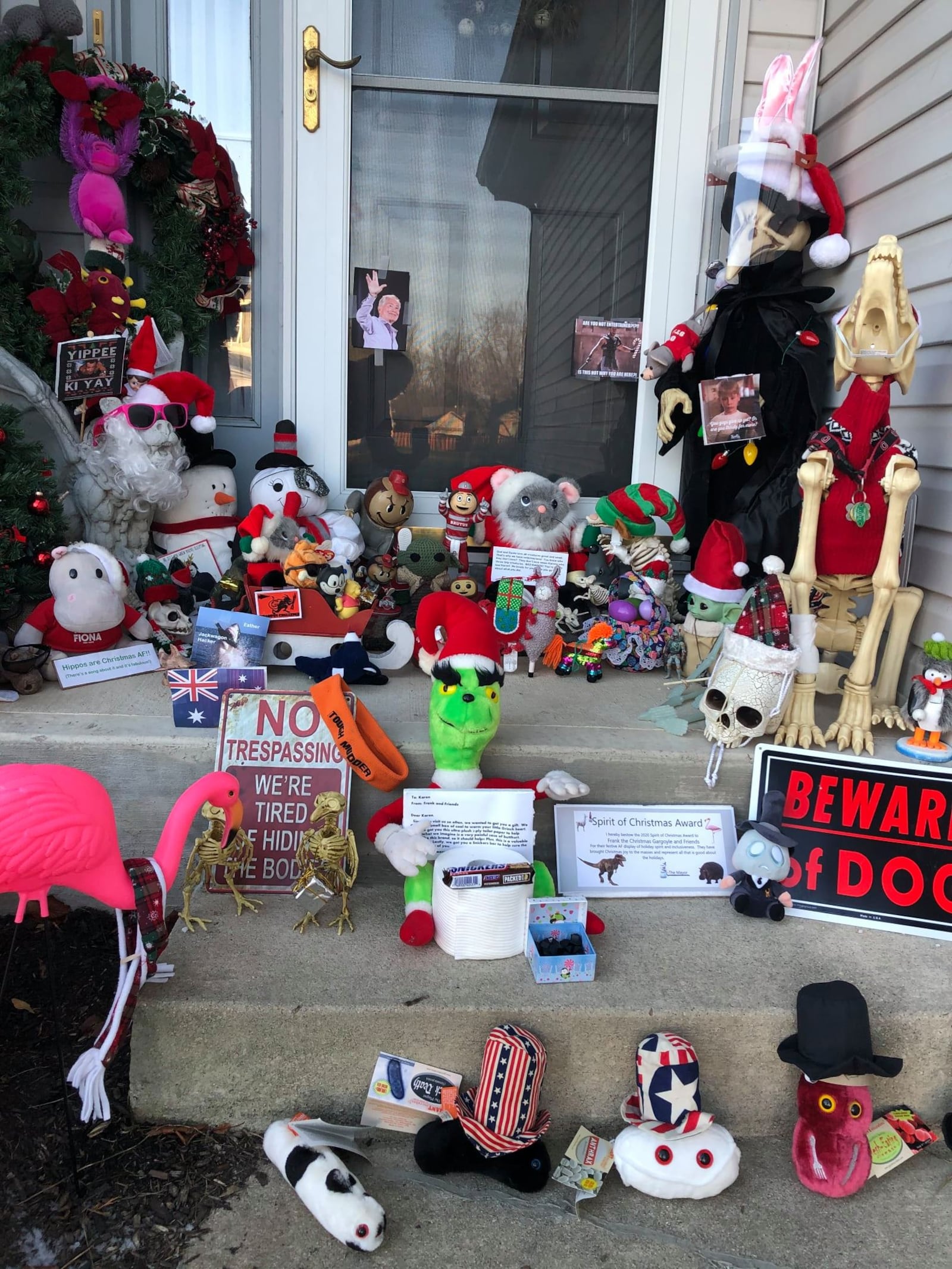 Union resident Denise Starr has started an internet sensation with her front door-residing gargoyle named Frank. In December, a neighbor wrote a letter to Starr, saying Frank didn't fit the Christmas spirit. Since then, Frank has raised more than $131,000 for different charities.