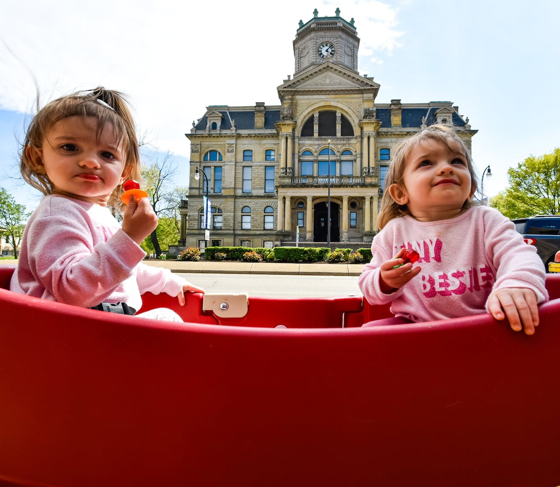 People enjoy the Spring weather in Hamilton