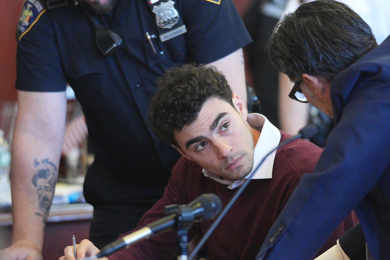 Luigi Mangione appears in Manhattan Criminal court for his arraignment on state murder and terror charges in the killing of UnitedHealthcare CEO Brian Thompson, Monday, Dec. 23, 2024, in New York. (Curtis Means/Pool Photo via AP)