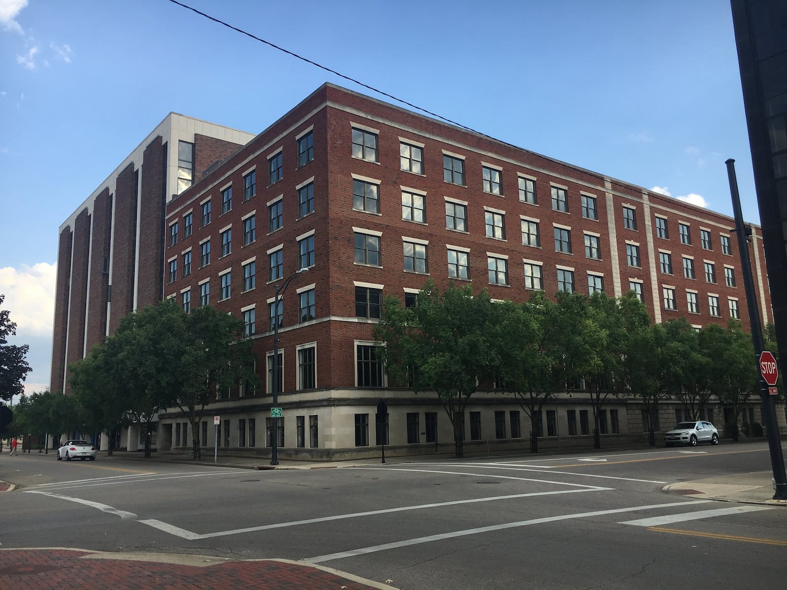 The Third + Dayton complex has two adjoining buildings, at 132 N. Third St., and 136 N. Third St. that are available for a variety of uses, including student housing, upscale 8th floor apartments, office space, street-level retail and possibly a hotel. MIKE RUTLEDGE/STAFF