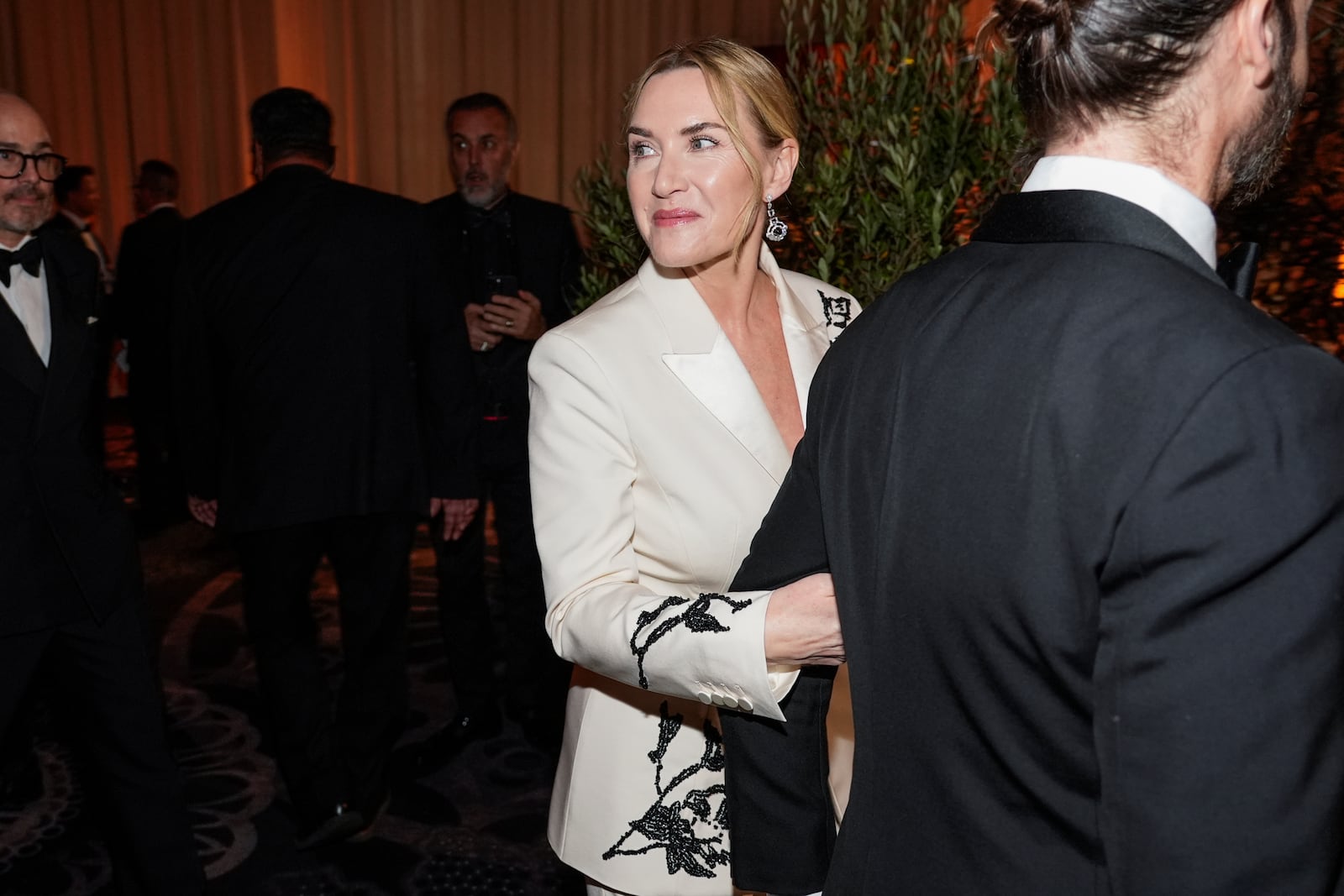 Kate Winslet arrives at the 82nd Golden Globes on Sunday, Jan. 5, 2025, at the Beverly Hilton in Beverly Hills, Calif. (AP Photo/Chris Pizzello)