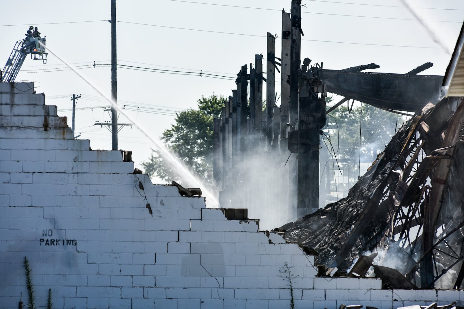 Aftermath of massive warehouse fire in Hamilton