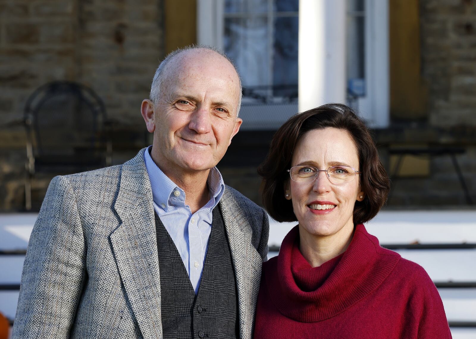 Tim and Kristan MacDonald stand on the property they are renovating that was formerly Butler County Children’s Home on S. D street in Hamilton. 

Tim MacDonald started The Father's House with his first wife, Doreen, whose idea it was to help foster children. She later passed away and he was living elsewhere. But when MacDonald's current wife, Kristan, learned there was a need for someone to oversee the facility, she urged him to move back to Hamilton to help with that, and they did. Area foster children, who face struggles other kids don't, will benefit. NICK GRAHAM / STAFF