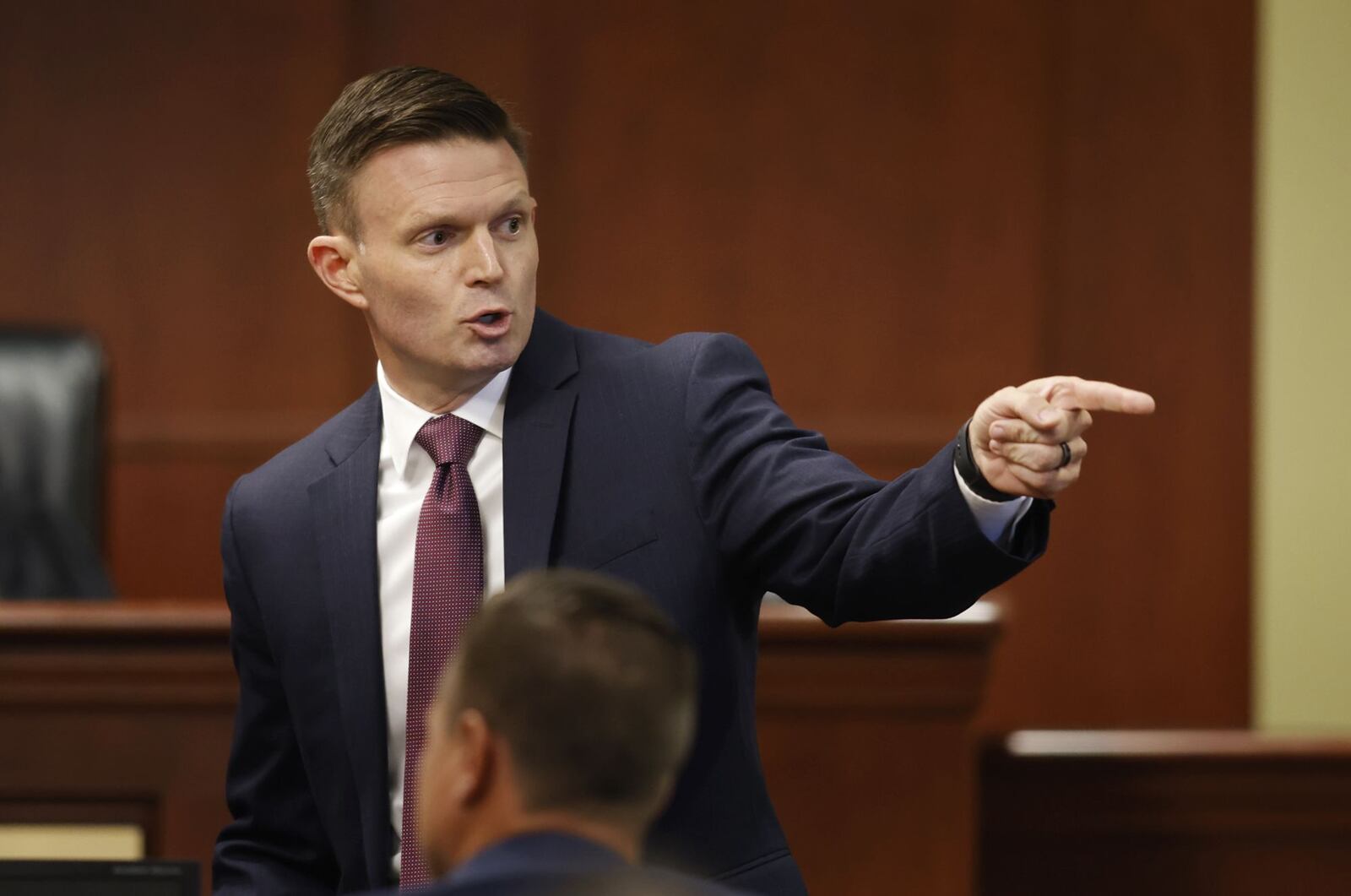 Assistant Butler County Prosecutor Jon Marshall addressed the jury during opening statements in the Gurpreet Singh death penalty trial in Butler County Common Pleas Court Wednesday, Oct. 5. NICK GRAHAM/STAFF