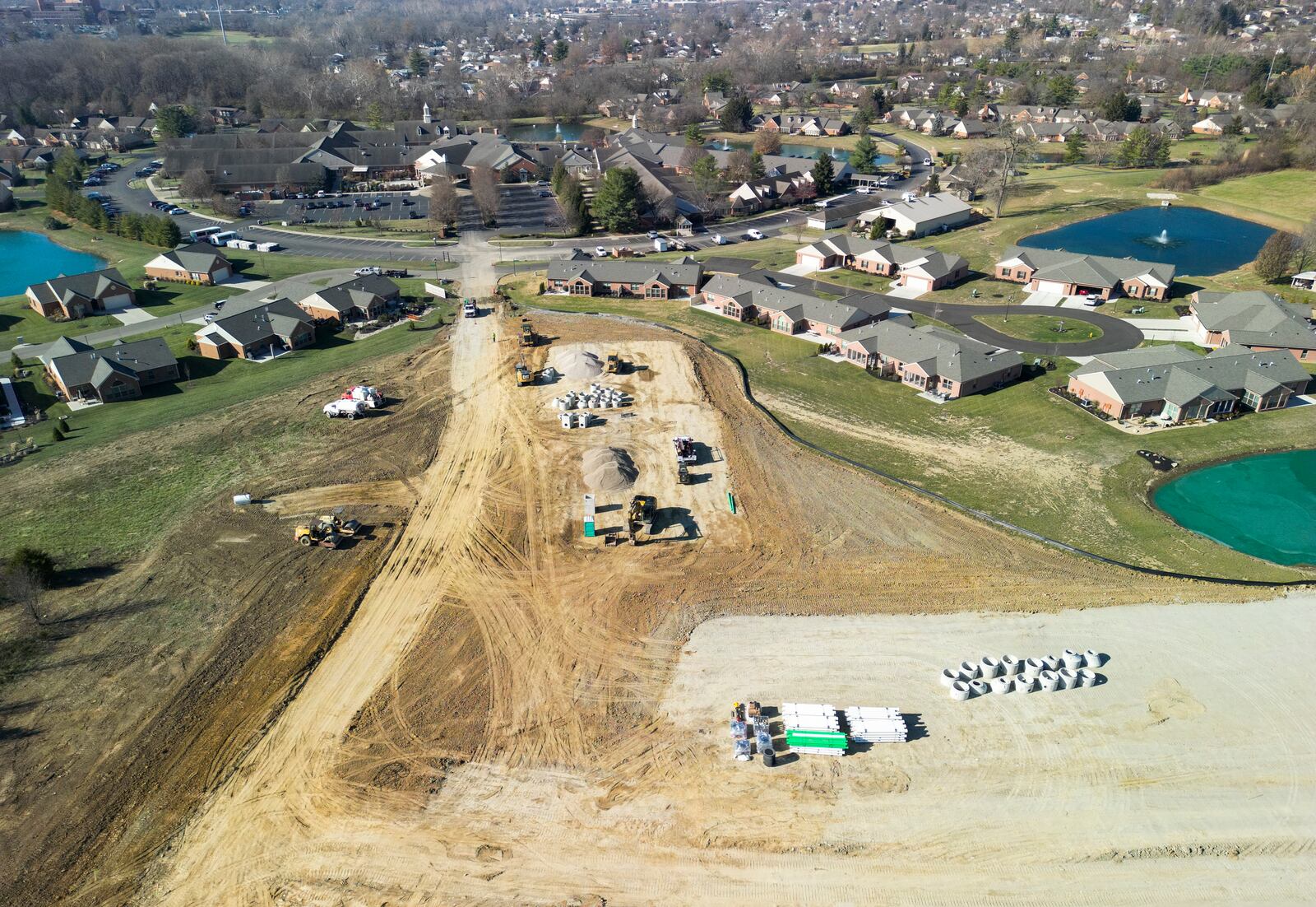 In addition to expanding with more housing units, Berkeley Square retirement community is updating some existing underutilized space to create The Landing. The Landing will include a pavilion for gatherings, pickleball and shuffleboard courts and an indoor/outdoor lounge area. NICK GRAHAM/STAFF