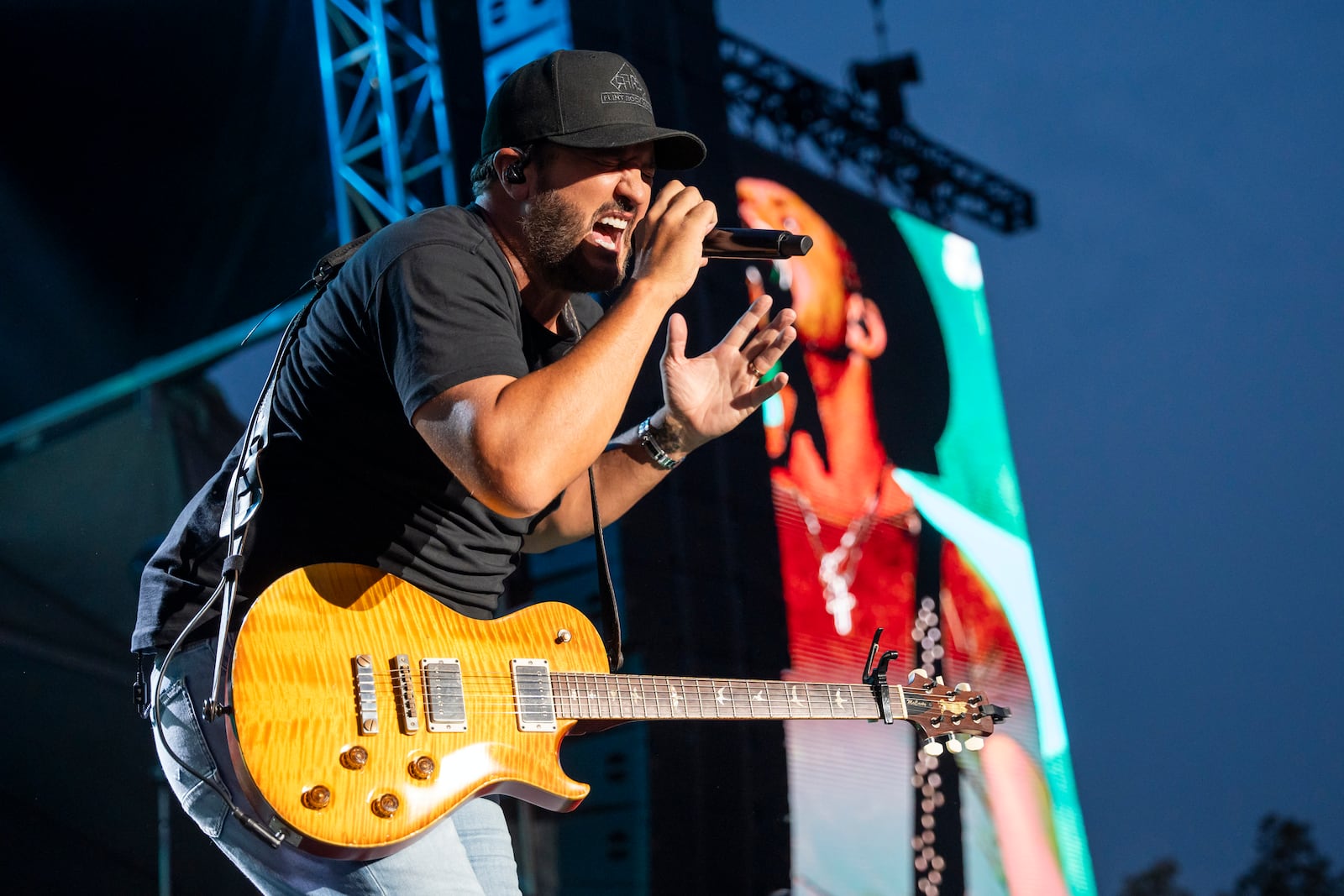 Luke Bryan performs during Day 3 at the Windy City Smokeout festival, Saturday, July 15, 2023, at United Center in Chicago. (Photo by Rob Grabowski/Invision/AP)