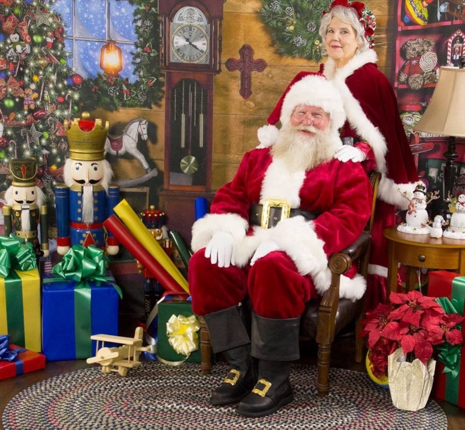 Duane and Jo Ann Cooper like to bring Santa and Mrs. Claus to charitable organizations. CONTRIBUTED