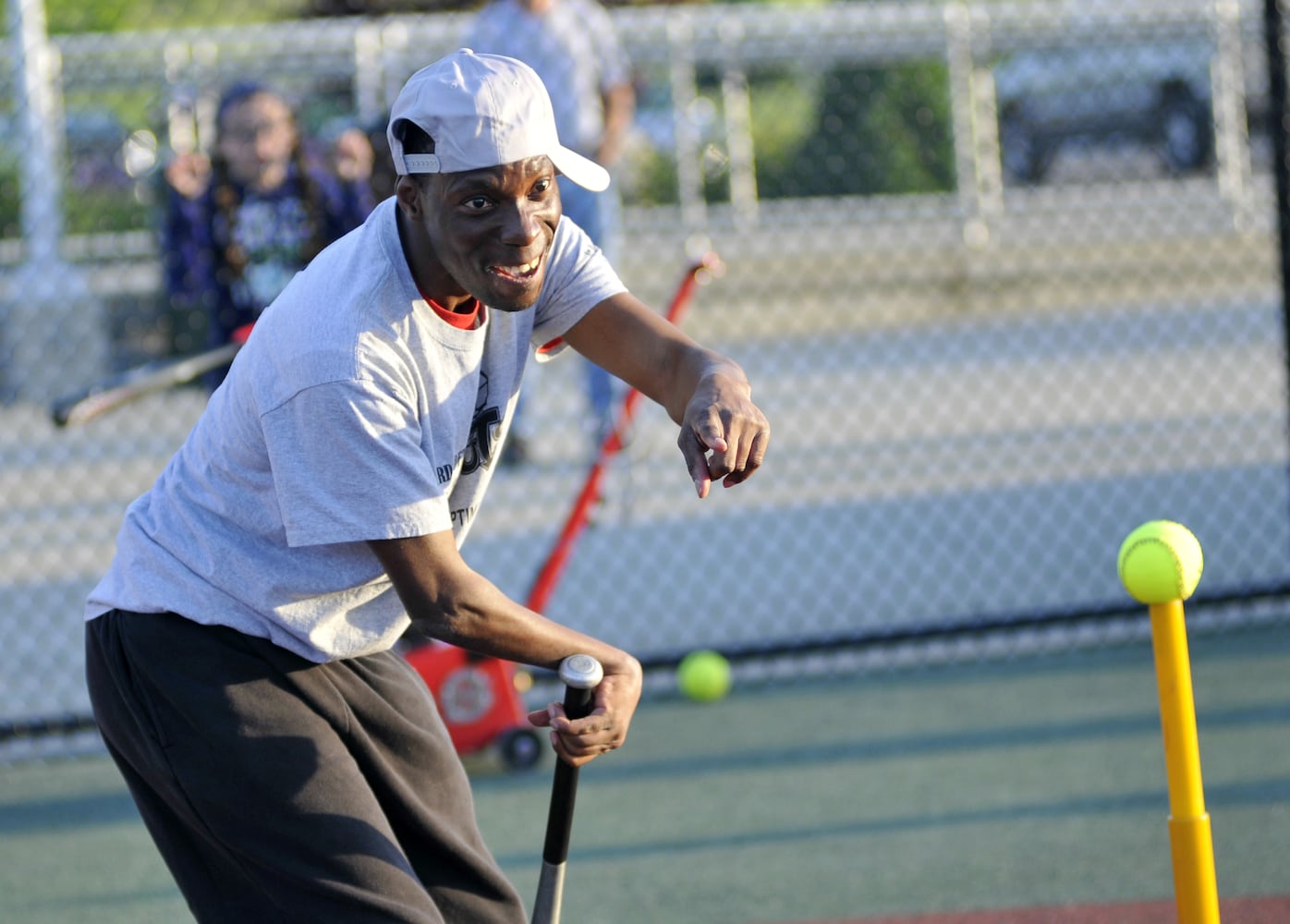 Ball games at Joe Nuxhall Miracle League Field