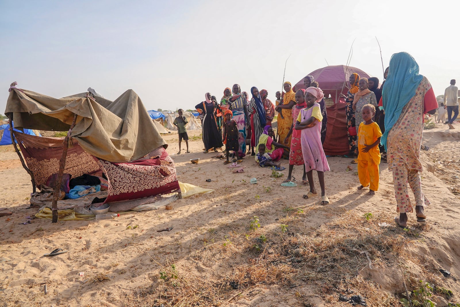 Sudanese refugees arrive in Acre, Chad, Sunday, Oct 6. 2024. (AP Photo/Sam Mednick)