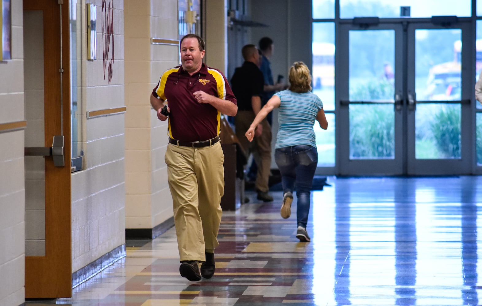 Active shooter training at Ross Middle School