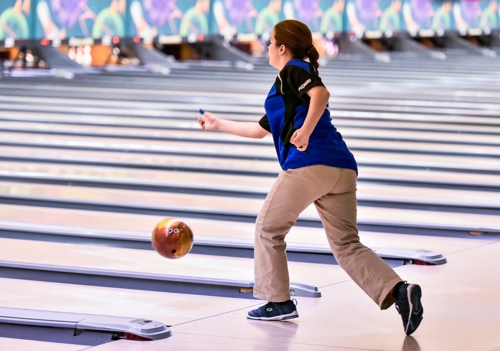 Middletown Christian’s Beau Pagnard competes in the Division II district bowling tournament Thursday at Beaver-Vu Bowl in Beavercreek. NICK GRAHAM/STAFF