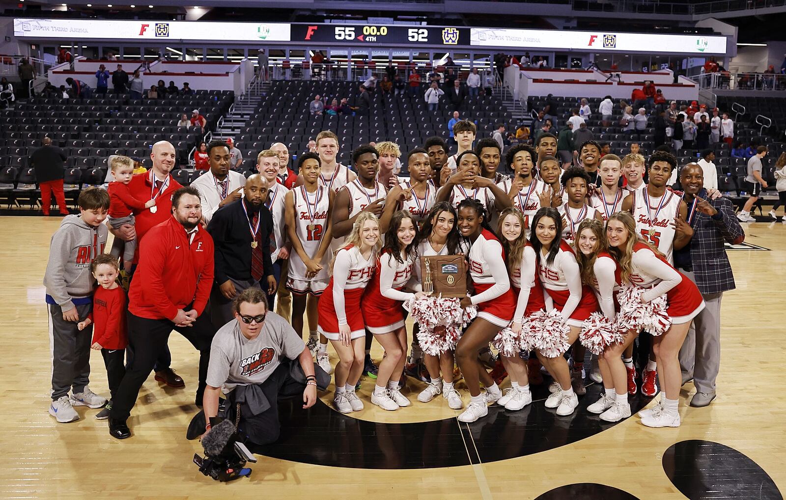 Fairfield defeated Walnut Hills 55-52 in their Division I District final Sunday, March 6, 2022 at Fifth Third Arena on the University of Cincinnati campus. NICK GRAHAM/STAFF