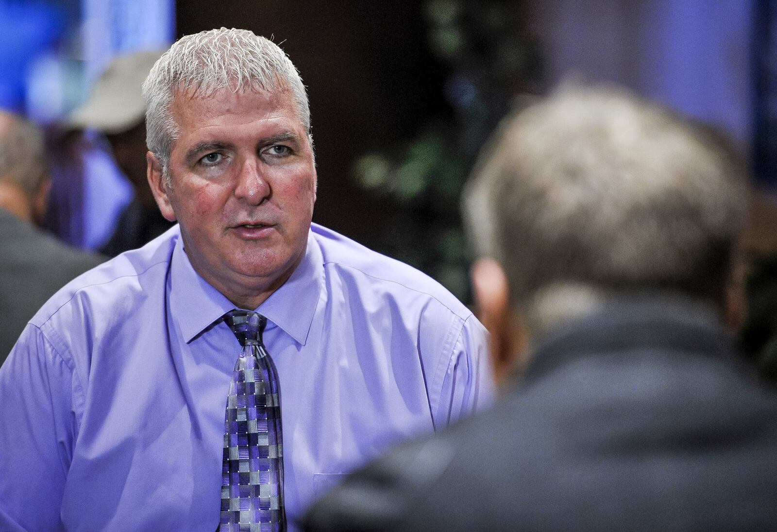 Rodney Muterspaw, Middletown Police Chief, talks about his plans for the future of the department during an interview Thursday, Dec. 8, in Middletown. NICK GRAHAM/STAFF