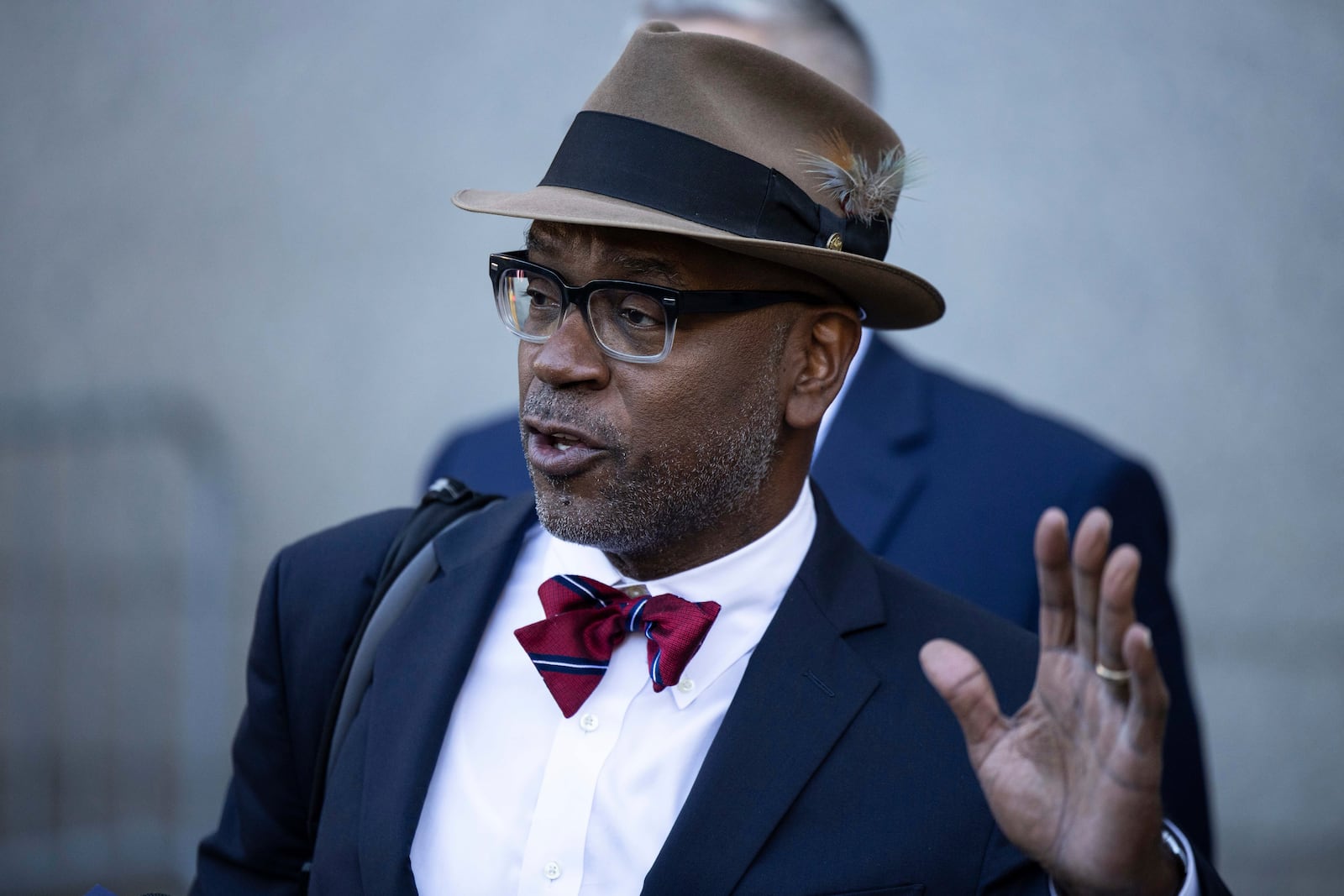 Attorney for Sean "Diddy" Combs, Anthony Ricco, speaks to the members of media as he exits Manhattan federal court, Thursday, Oct. 10 2024, in New York. (AP Photo/Yuki Iwamura)