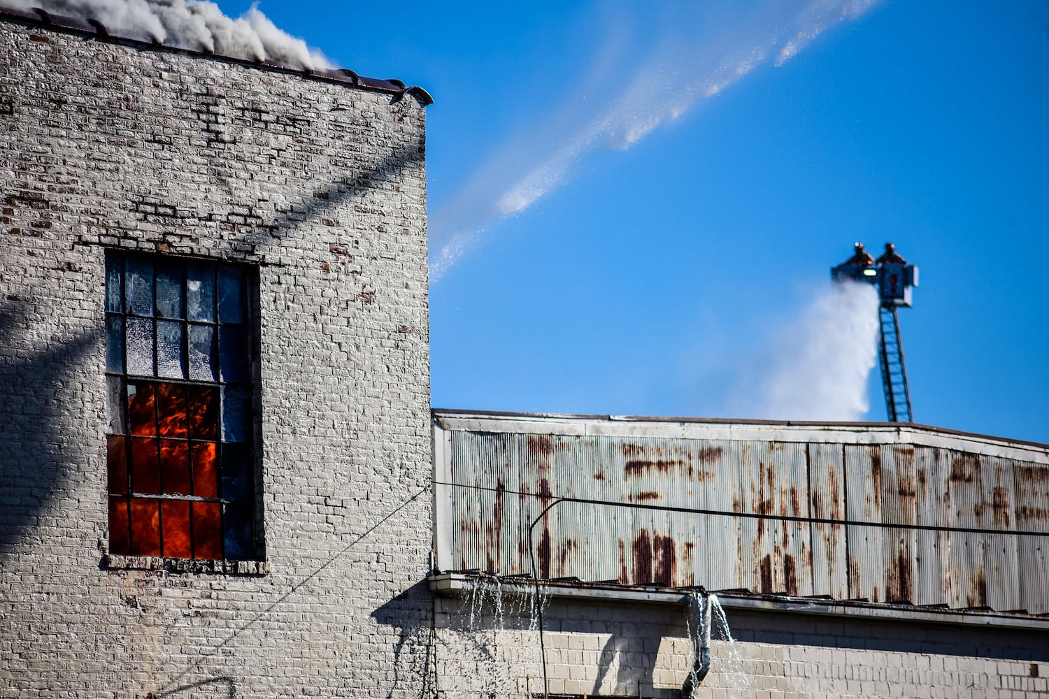 PHOTOS: Large fire at old Middletown Paperboard building on New Year’s Day