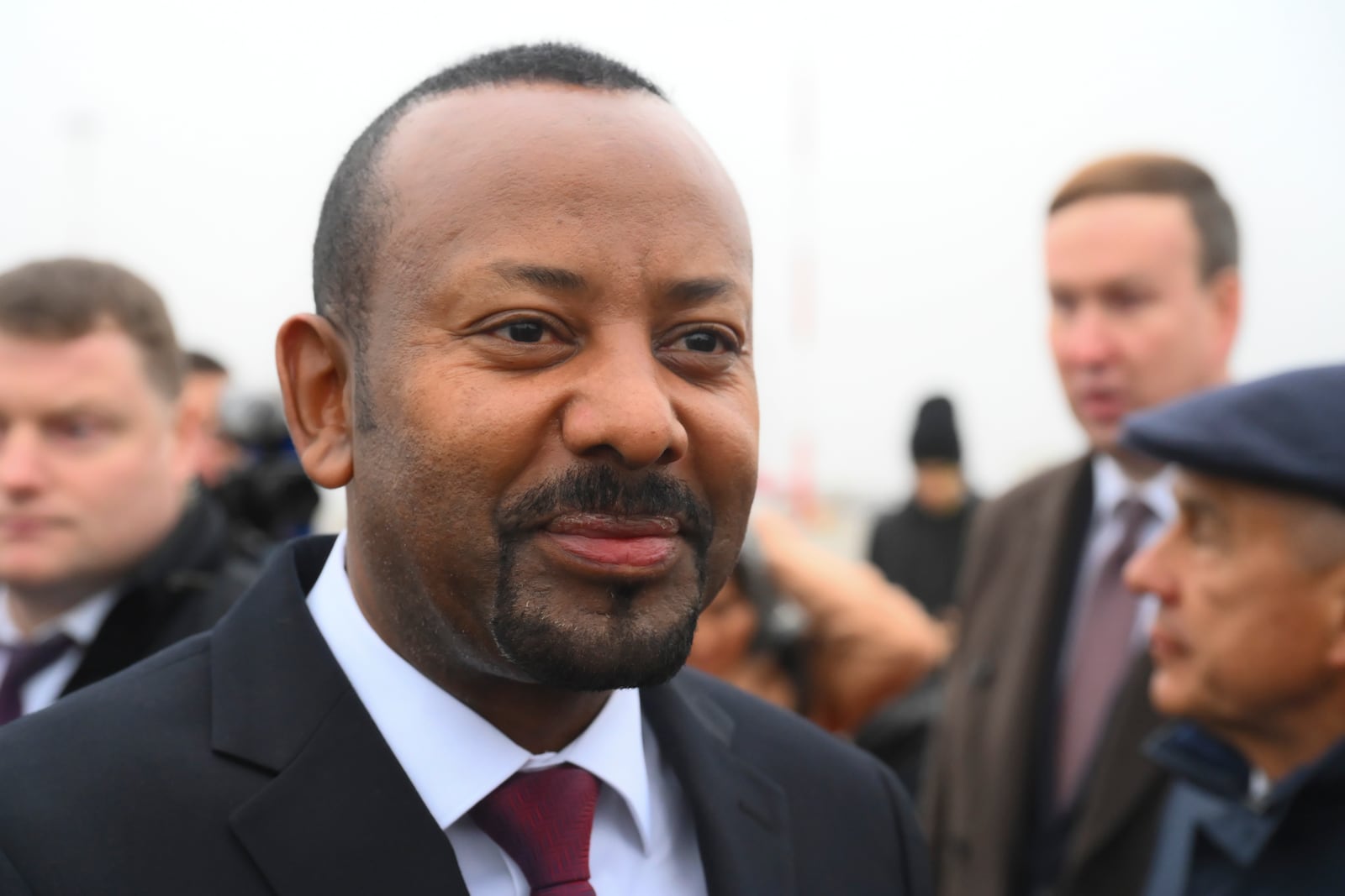 Ethiopian Prime Minister Abiy Ahmed arrives at Kazan International Airport prior to the BRICS summit in Kazan, Russia, Tuesday, Oct. 22, 2024. (Ilya Pitalev/Photo host brics-russia2024.ru via AP)