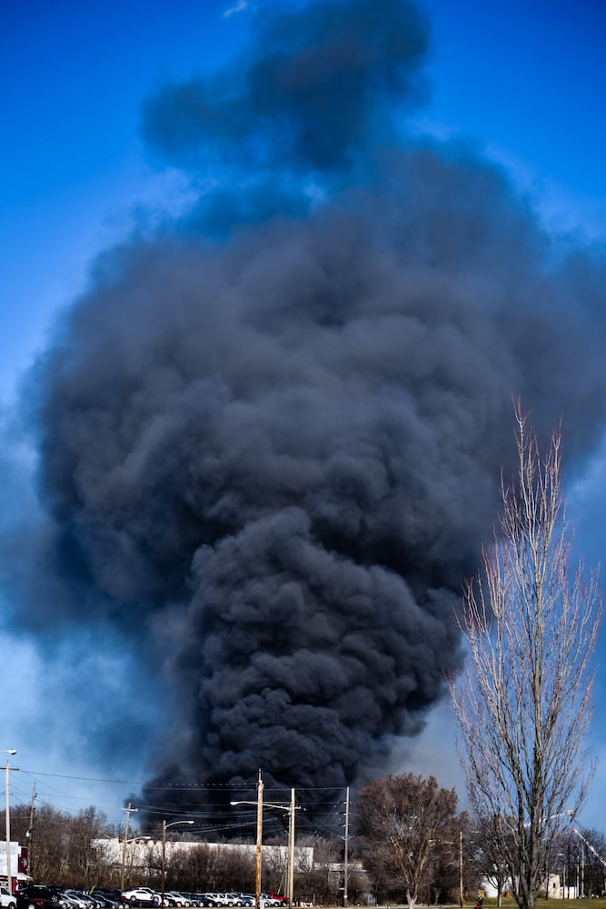 PHOTOS: Large fire at old Middletown Paperboard building on New Year’s Day