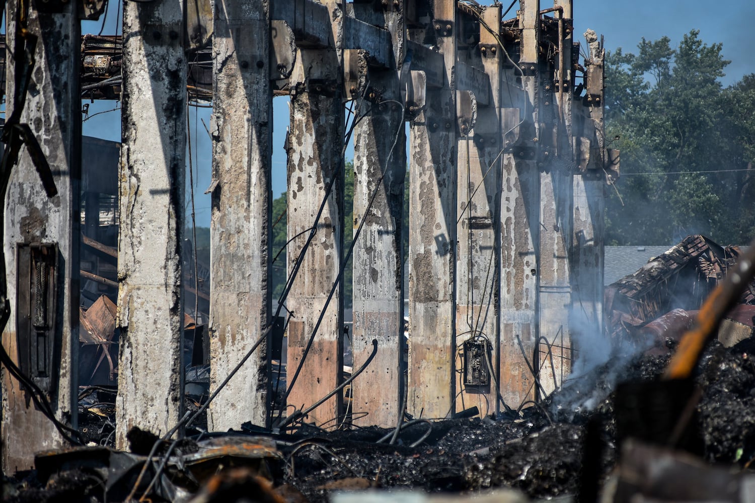 Aftermath of massive warehouse fire in Hamilton