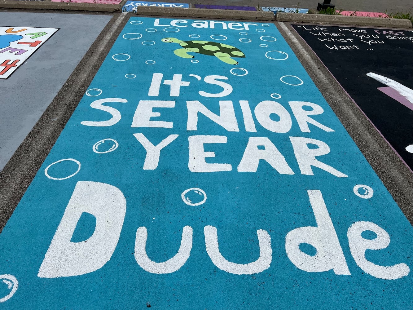 Fairfield High School senior parking lot spaces