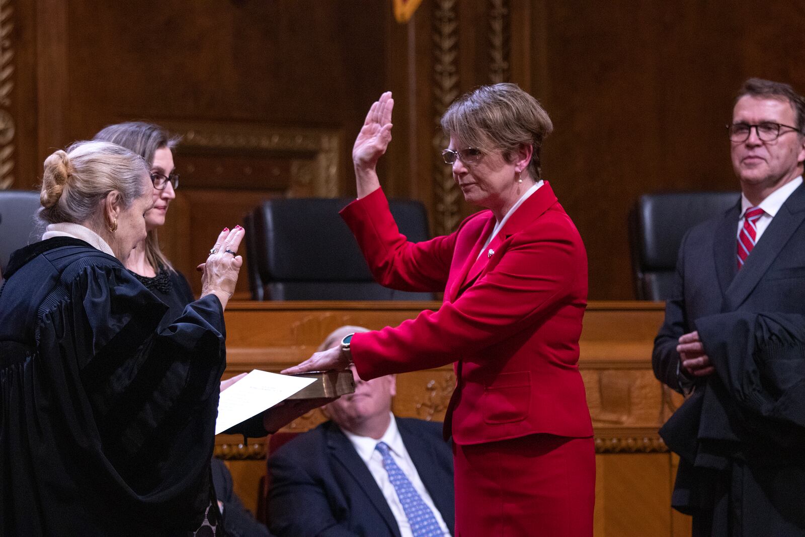 Liberty Twp. resident, former Hamilton police officer and Butler County Domestic Relations Judge Sharon Kennedy was sworn in as Ohio Supreme Court Chief Justice Wednesday. OHIO SUPREME COURT