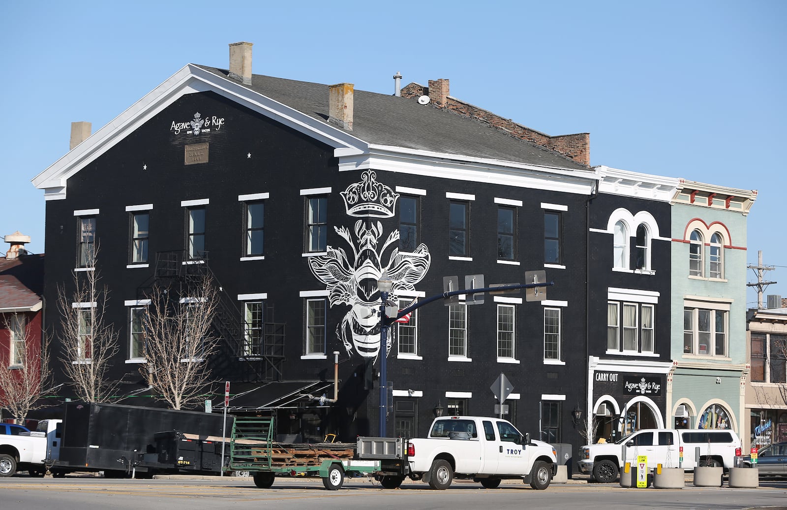 
Agave & Rye is putting the finishing touches on its new restaurant on Troy’s Public Square. The Mexican-inspired restaurant is at 2 N. Market St., the space that formerly housed La Piazza Italian restaurant. The Troy location will feature a selection of 87 tequilas and 87 bourbons and the food menu includes 20 specialty double-shell tacos.