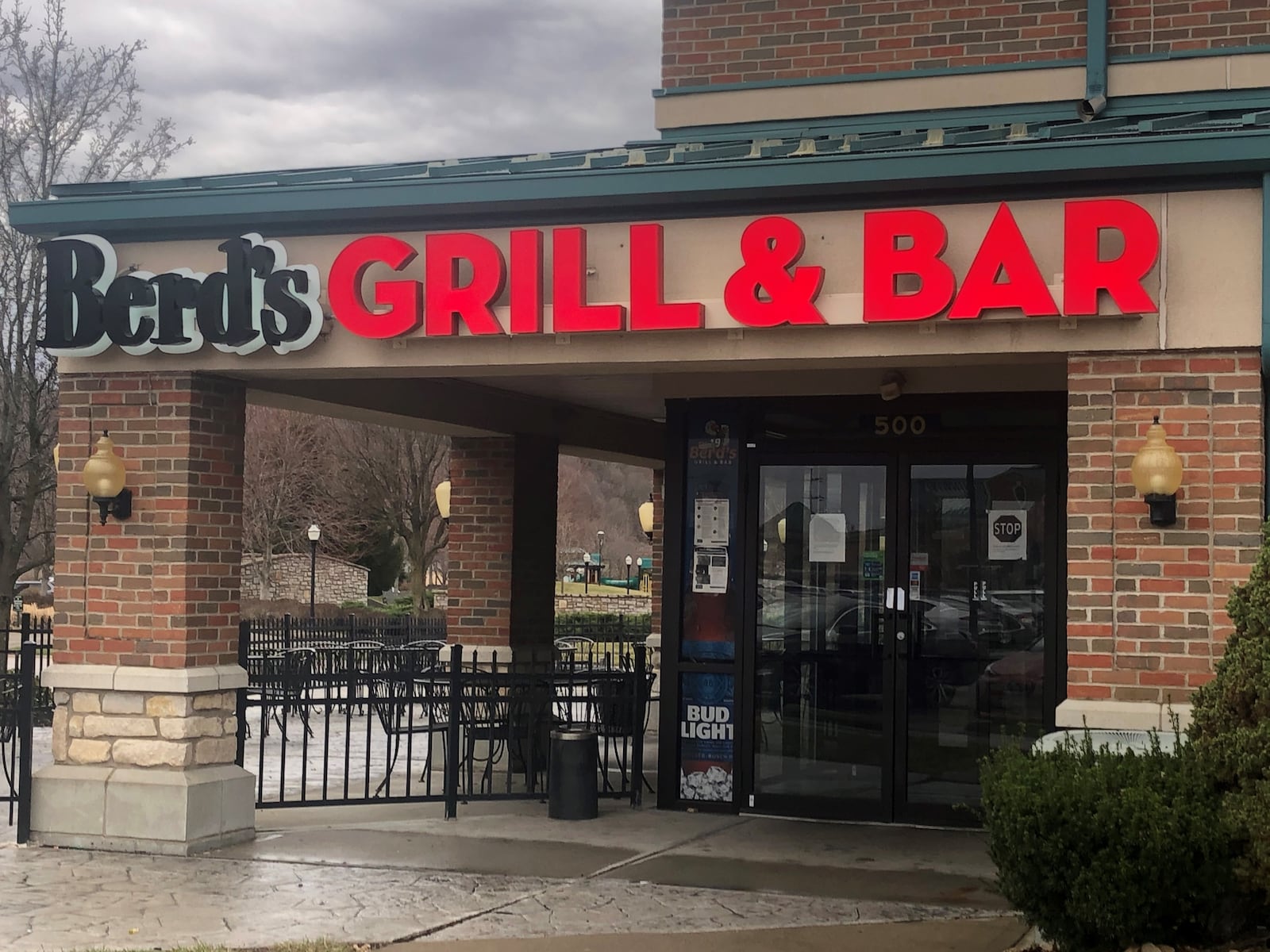 Berd's Grill & Bar in Fairfield has installed Plexiglass dividers and reduced seating to follow health guidelines. RICK McCRABB/STAFF