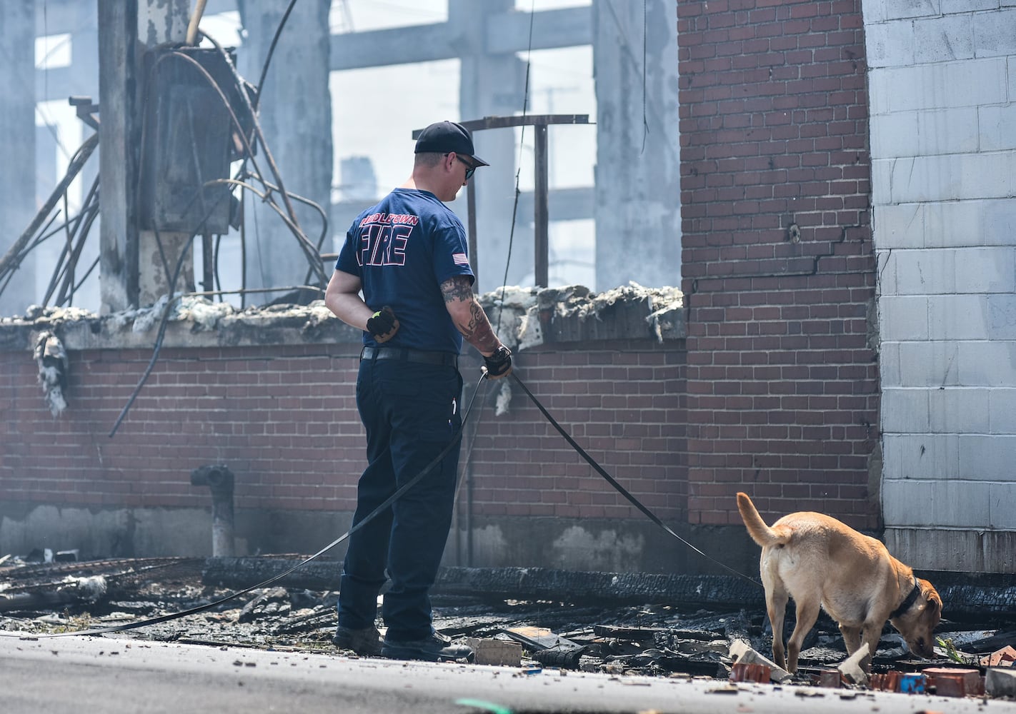 Aftermath of massive warehouse fire in Hamilton