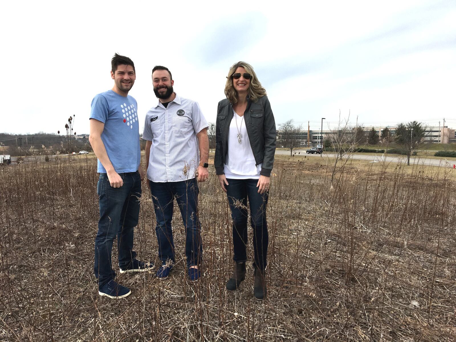 Daniel Schmerr, Justin Neff and Jennifer Meissner plan to open Sonder Brewing on Duke Boulevard in Deerfield Twp. later this year. 