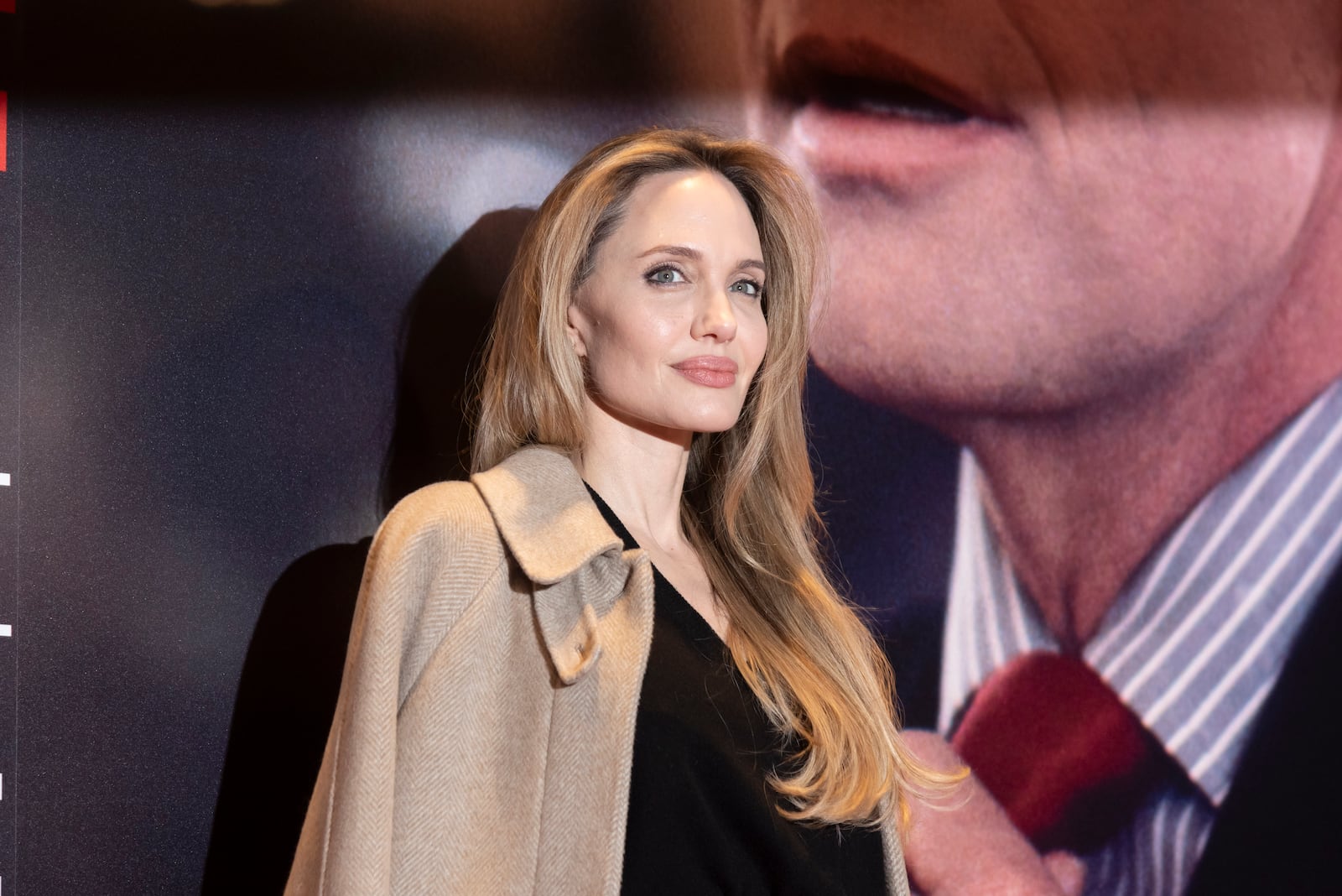 Angelina Jolie poses at the Turin Film Festival, in Turin, Italy, Sunday, Nov. 24, 2024. (Matteo Secci/LaPresse via AP)