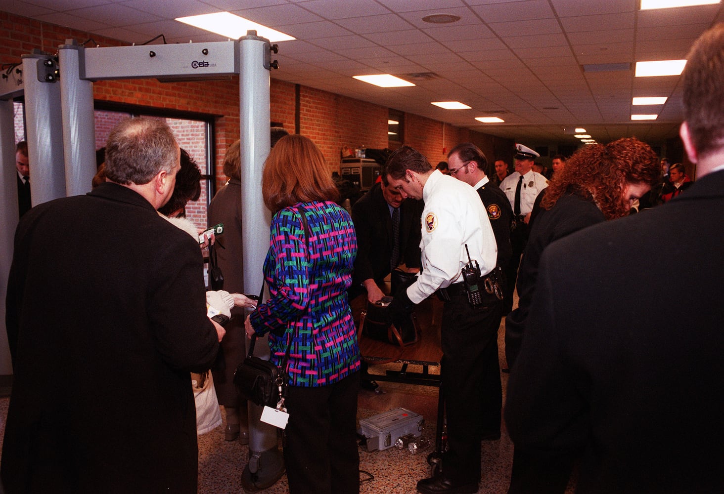 President George W. Bush signing No Child Left Behind Act at Hamilton High School Jan. 8, 2002.