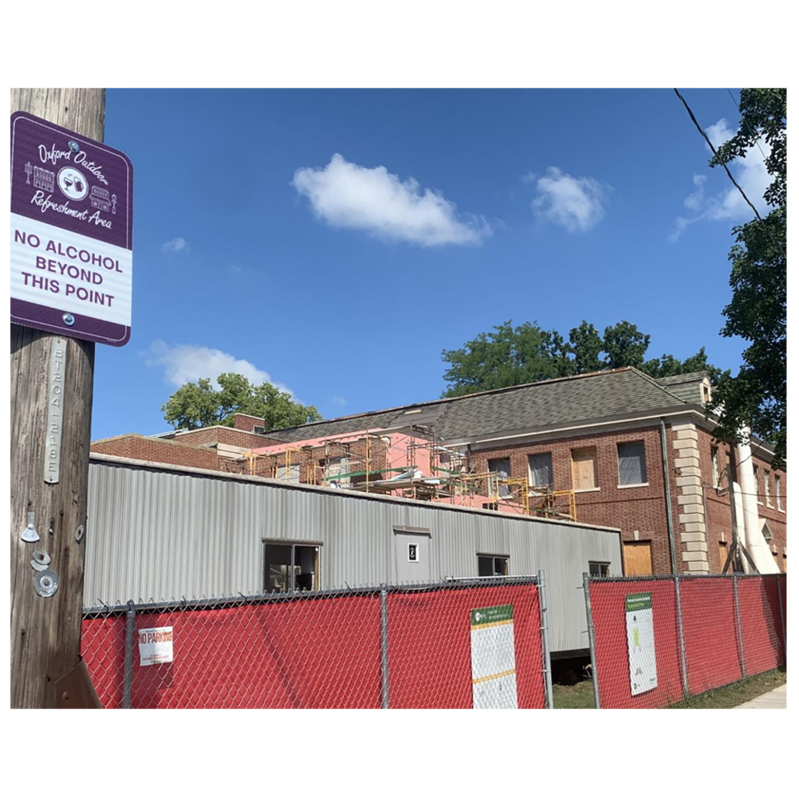 Construction is underway for the planned business incubator at 20 S. Elm St., College@Elm. ENXUN ZHU/OXFORD OBSERVER