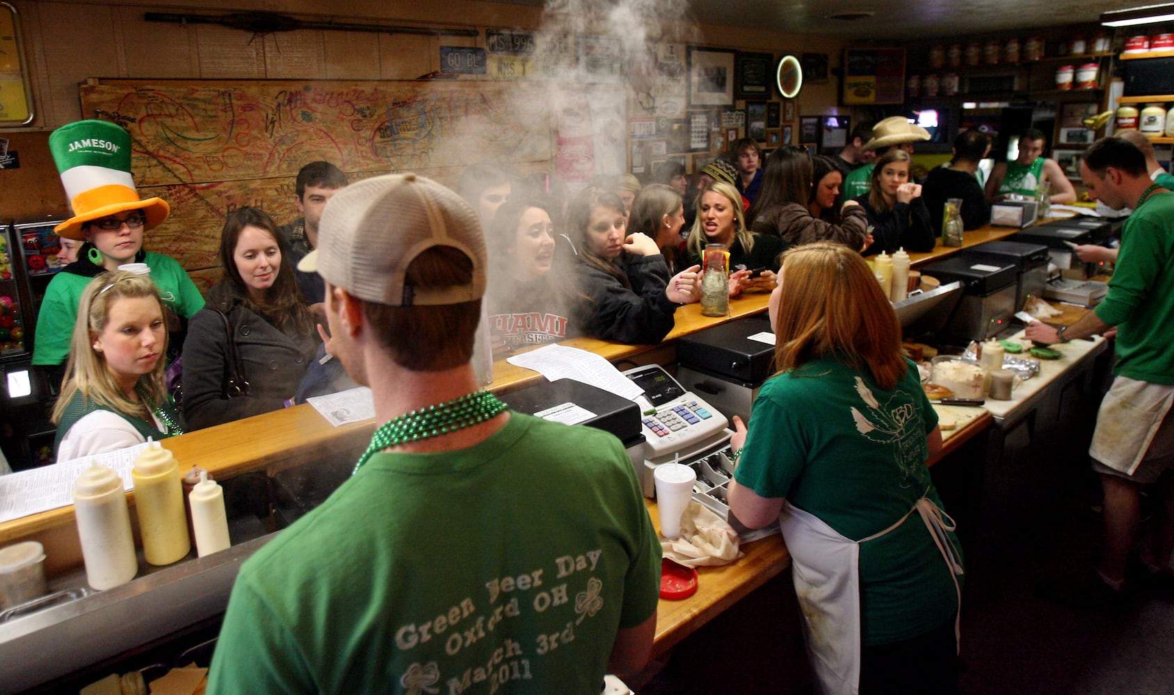 Green Beer Day in Oxford through the years