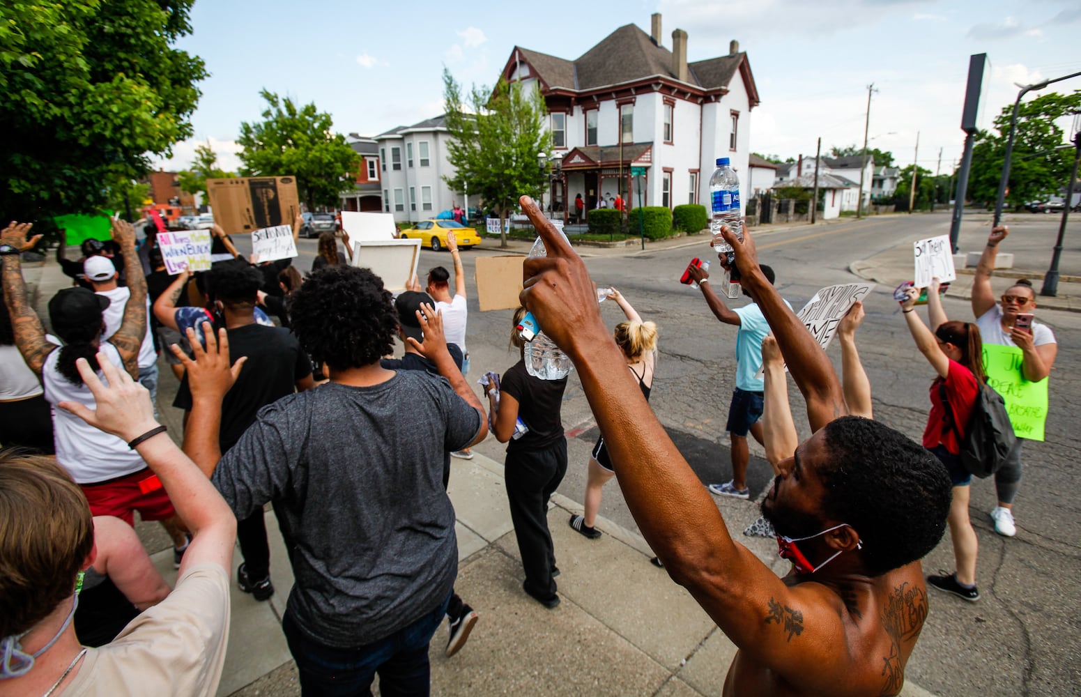 Crowd gathers for peaceful protest and march in Middletown