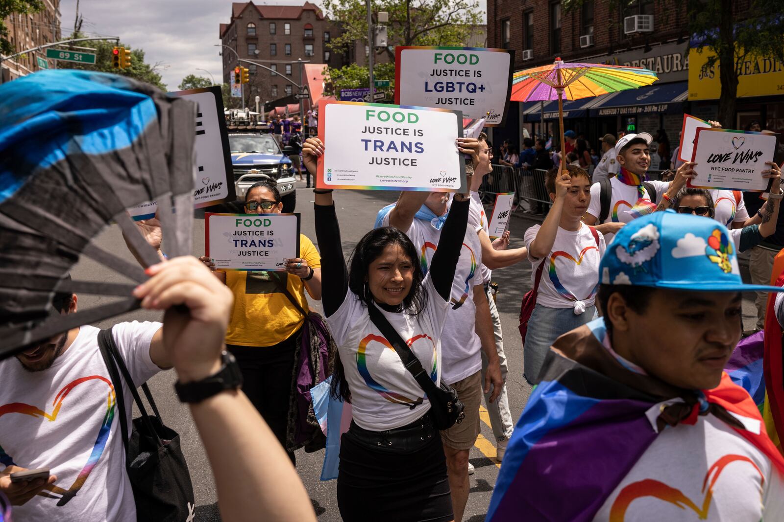 FILE - Participants march during the 31st annual Queens Pride Parade and Multicultural Festival, Sunday, June. 4, 2023, in New York. (AP Photo/Yuki Iwamura, File)