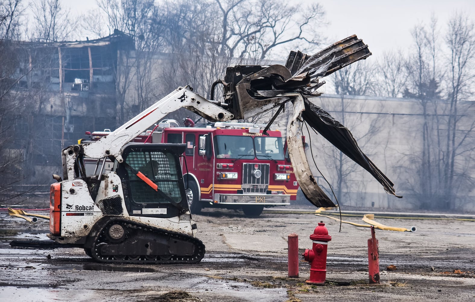 PHOTOS: Aftermath of huge New Year’s Day warehouse fire in Middletown