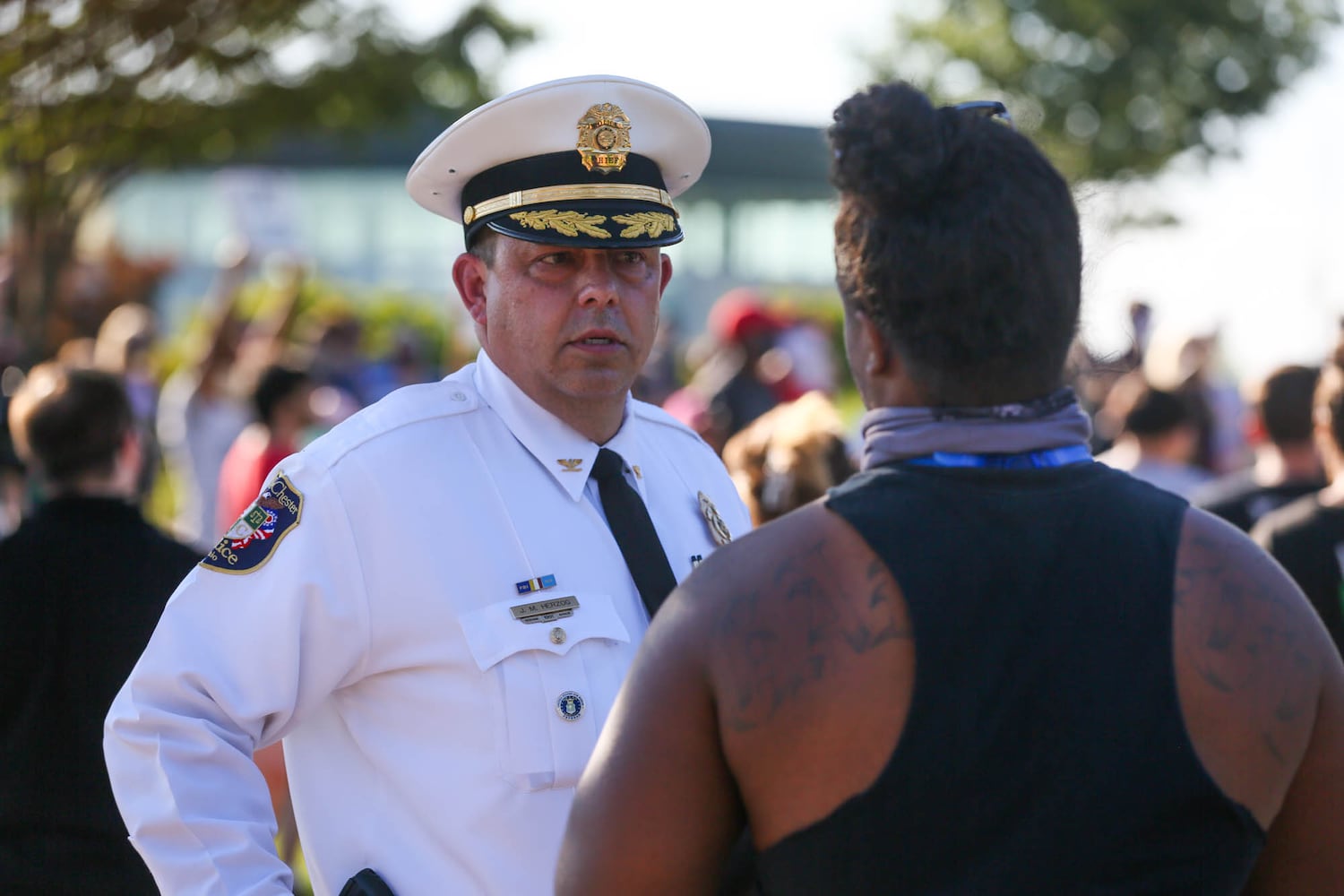 PHOTOS Crowd gathers at West Chester protest