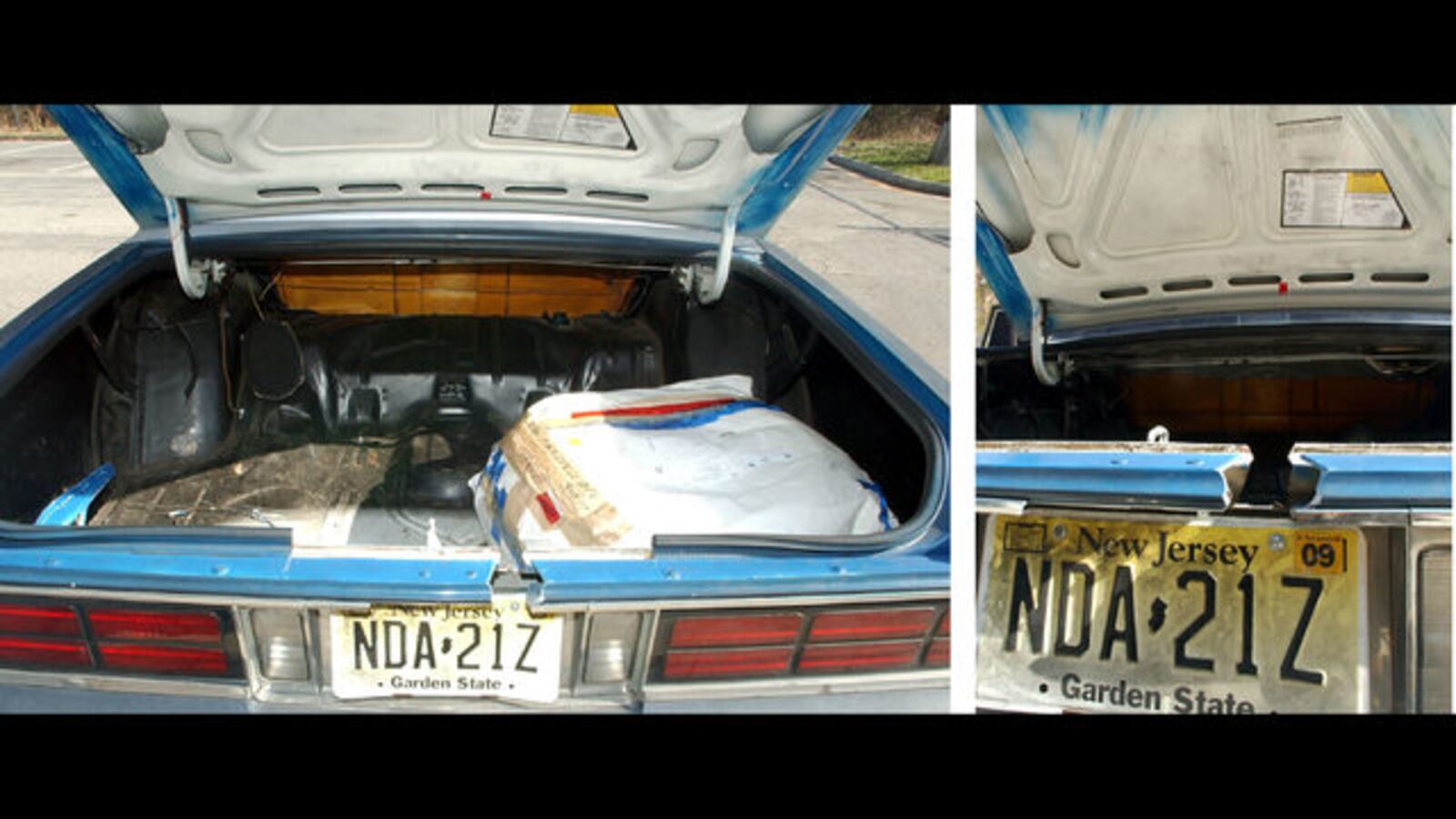 Pictured is the 1990 Chevy Caprice that John Allen Muhammad and Lee Boyd Malvo, the Beltway snipers, used during a crime spree that left a dozen people dead in the fall of 2002. Muhammad, a U.S. Army veteran, created a sniper's nest in the trunk.