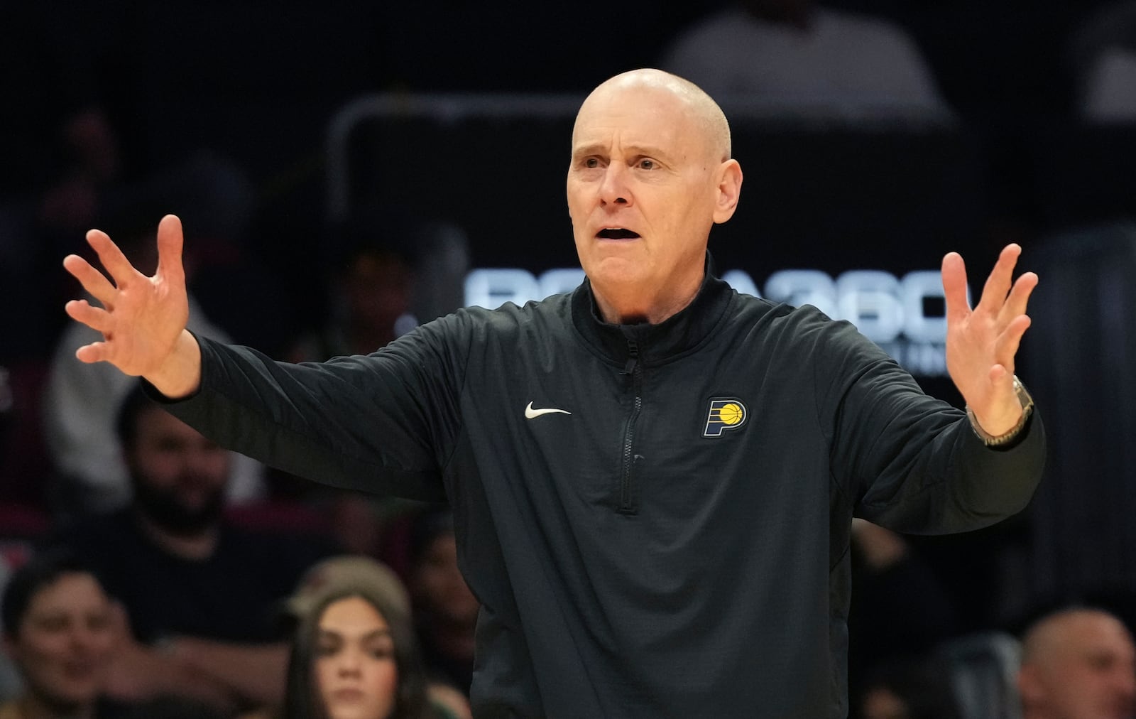 Indiana Pacers head coach Rick Carlisle watches during the second half of an NBA basketball game against the Miami Heat Thursday, Jan. 2, 2025, in Miami. (AP Photo/Lynne Sladky)