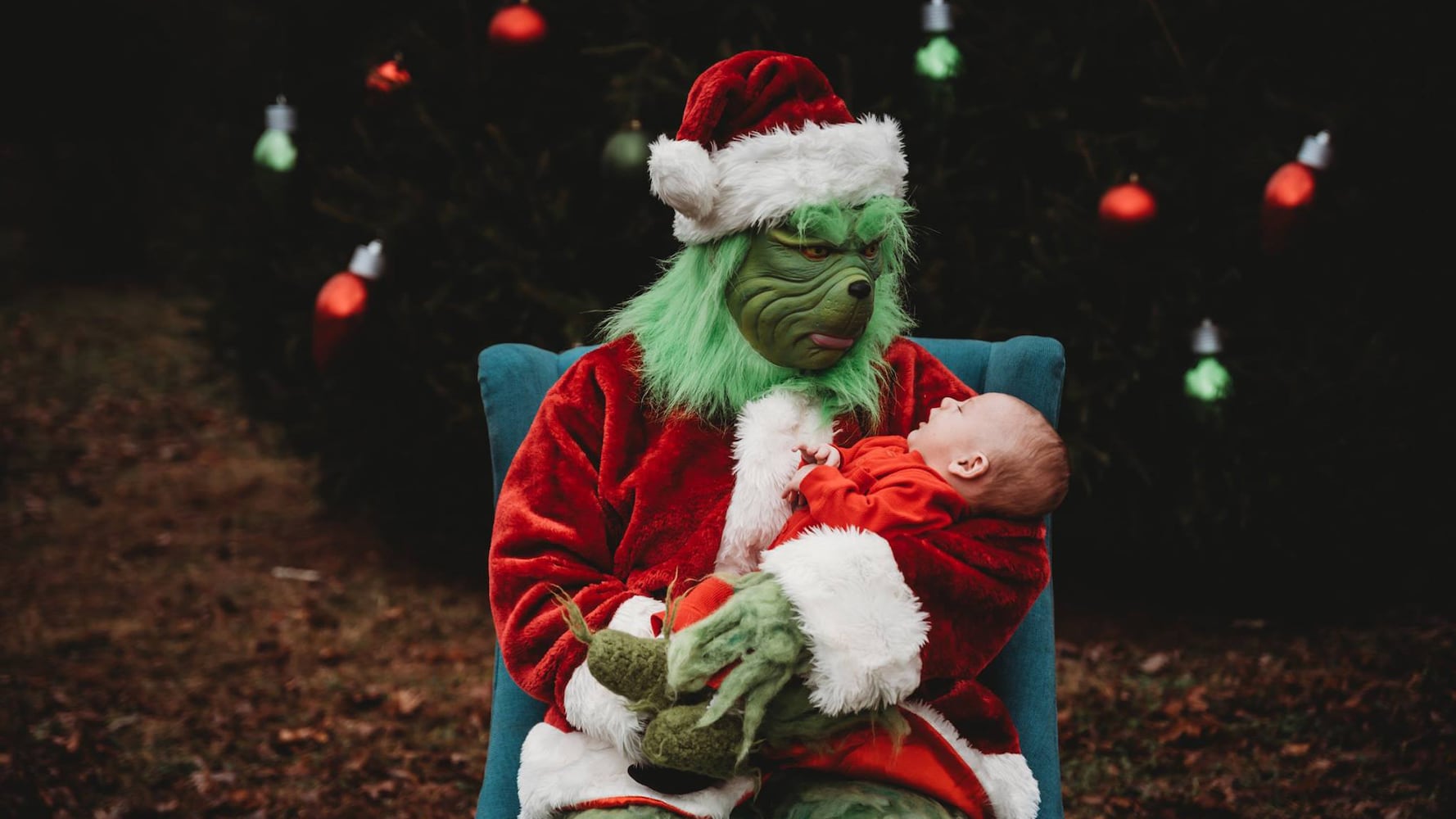 Photos: The Grinch surprises, scares children during photo shoot