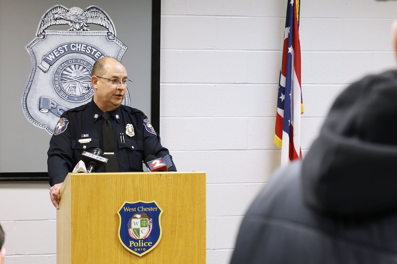 West Chester Police Department  Assistant Chief Brian Rebholz speakers to media about an Amber Alert issued to locate Maoly Hererra Toscano, a 17-year-old, and her daughter, Sara Herrera, who is 1 year old.

The two are believed to be with 22-year-old Bayron Tejeda, the child’s father, according to a release from West Chester officials. NICK GRAHAM/STAFF