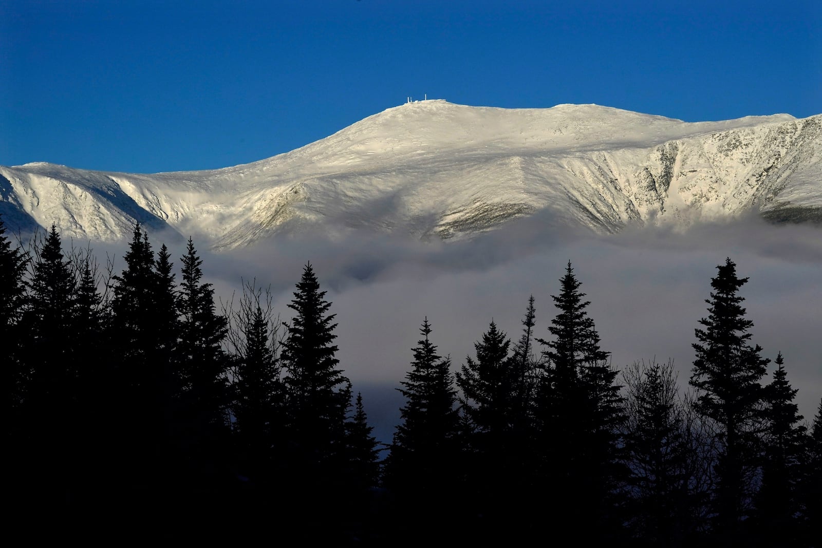 FILE - The summit of New Hampshire's Mount Washington, Monday, Jan. 30, 2023. (AP Photo/Robert F. Bukaty, File)