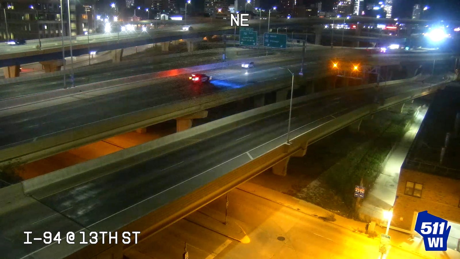 An image captured from Wisconsin Department of Transportation video shows a suspected drunken driver heading the wrong way on Interstate 94, traveling within feet of Vice President Kamala Harris' motorcade following a campaign stop on Monday, Oct. 21, 2024 in Milwaukee, Wis. (Wisconsin Dept. of Transportation via AP)